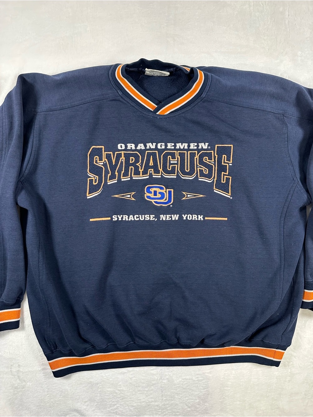 Vintage Syracuse Orangemen Crewneck Sweatshirt with Orange Trim